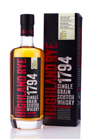 ARBIKIE 1794 HIGHLAND RYE SINGLE GRAIN SCOTCH WHISKY – 2021 Release